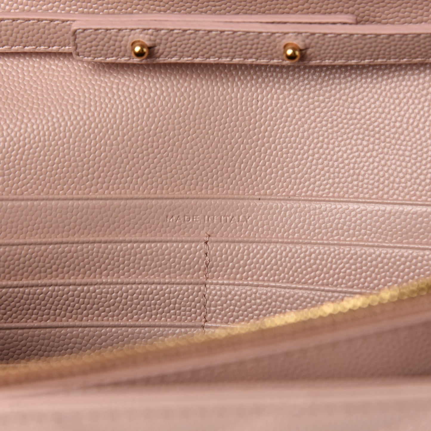 Grain De Poudre Matelasse Chevron Monogram Chain Wallet Pale Blush