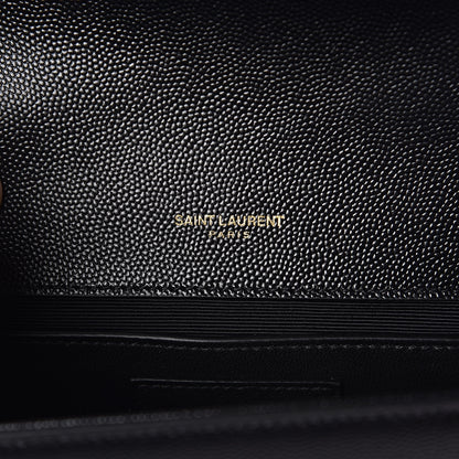 Saint Laurent Grain De Poudre Small Monogram Kate Satchel Black 7 of 10