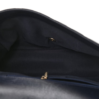 Chanel Lambskin Quilted Jumbo Mademoiselle Chic Flap Navy 5 of 12