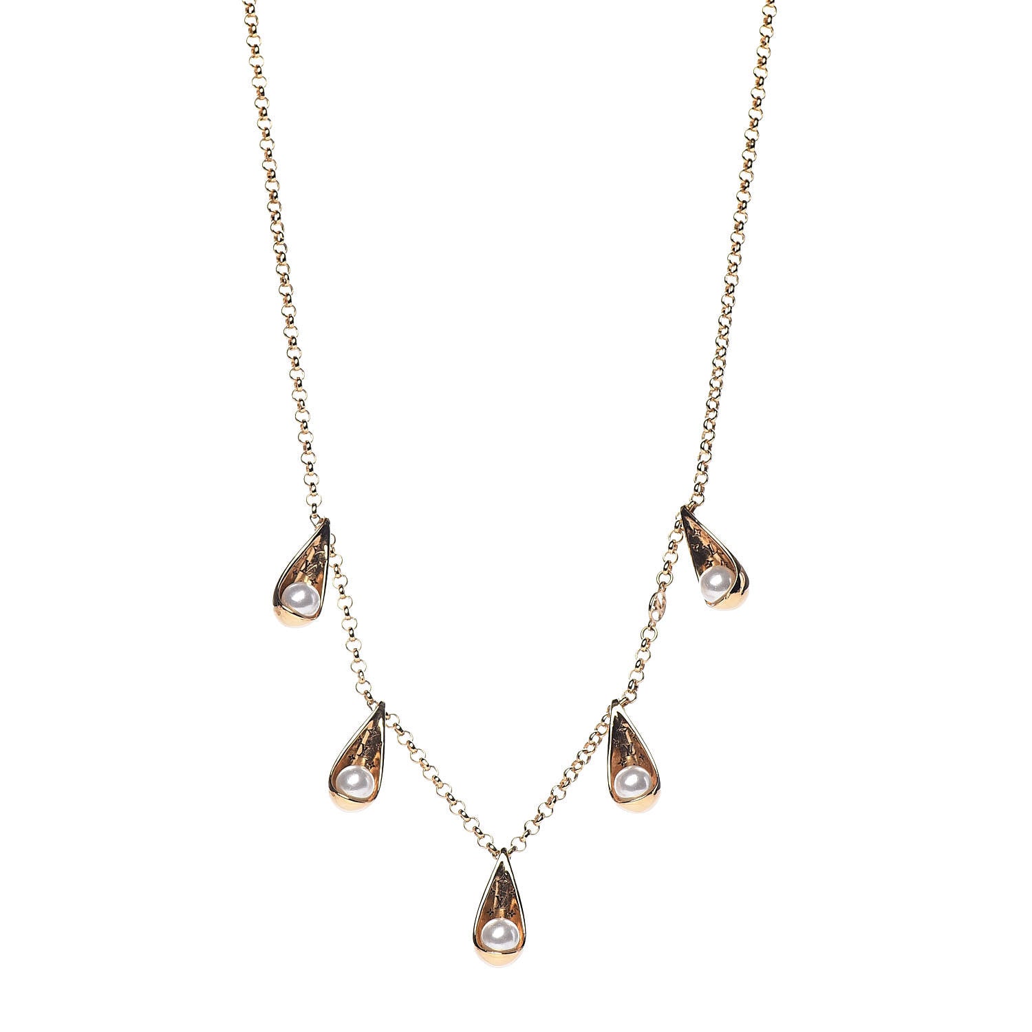 Louis Vuitton Pearlygram Supple Necklace Gold 1 of 5