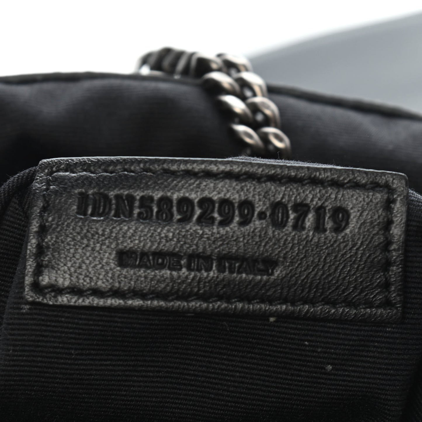 Vintage Lambskin Chevron Monogram Medium Nolita Dark Smog