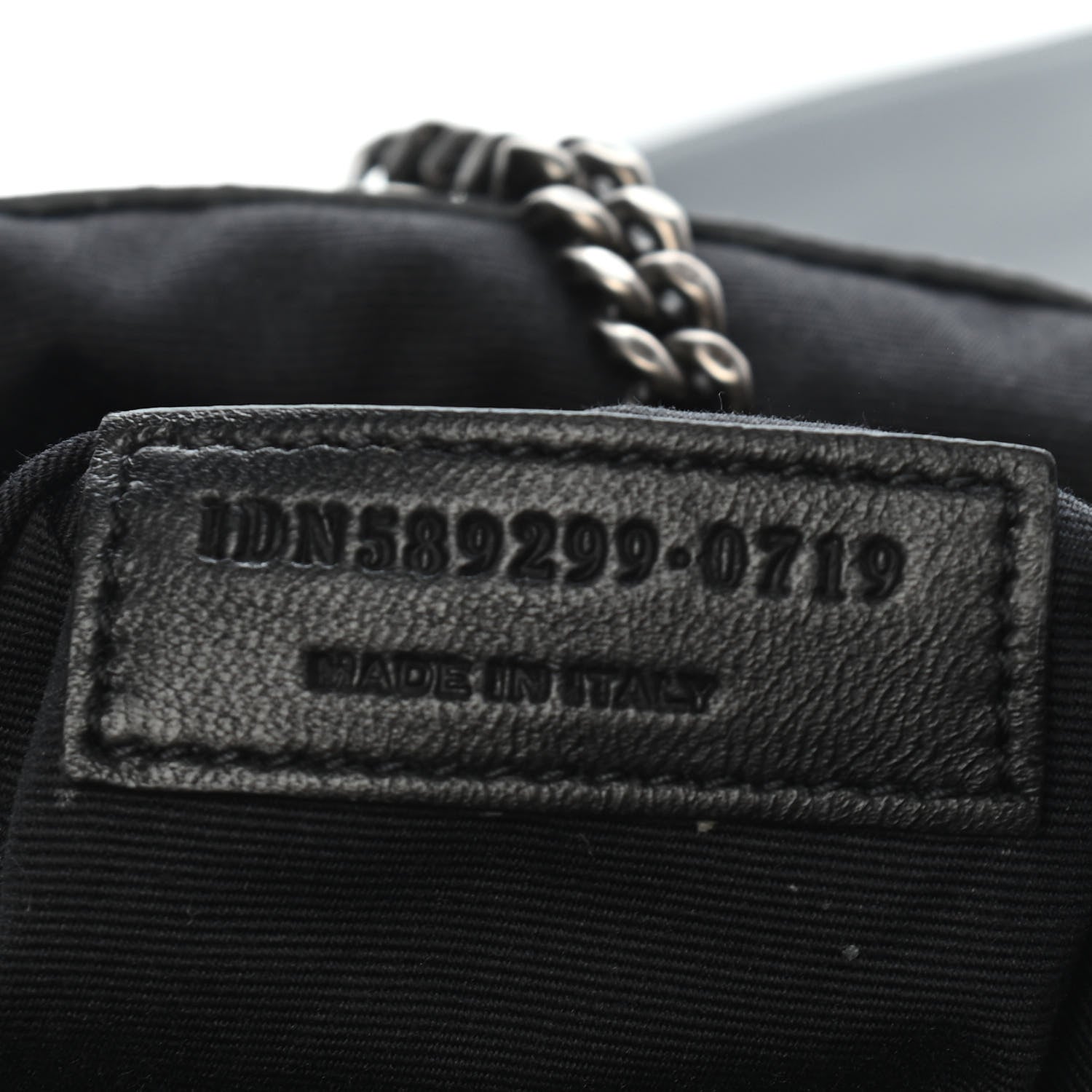Saint Laurent Vintage Lambskin Chevron Monogram Medium Nolita Dark Smog 7 of 9