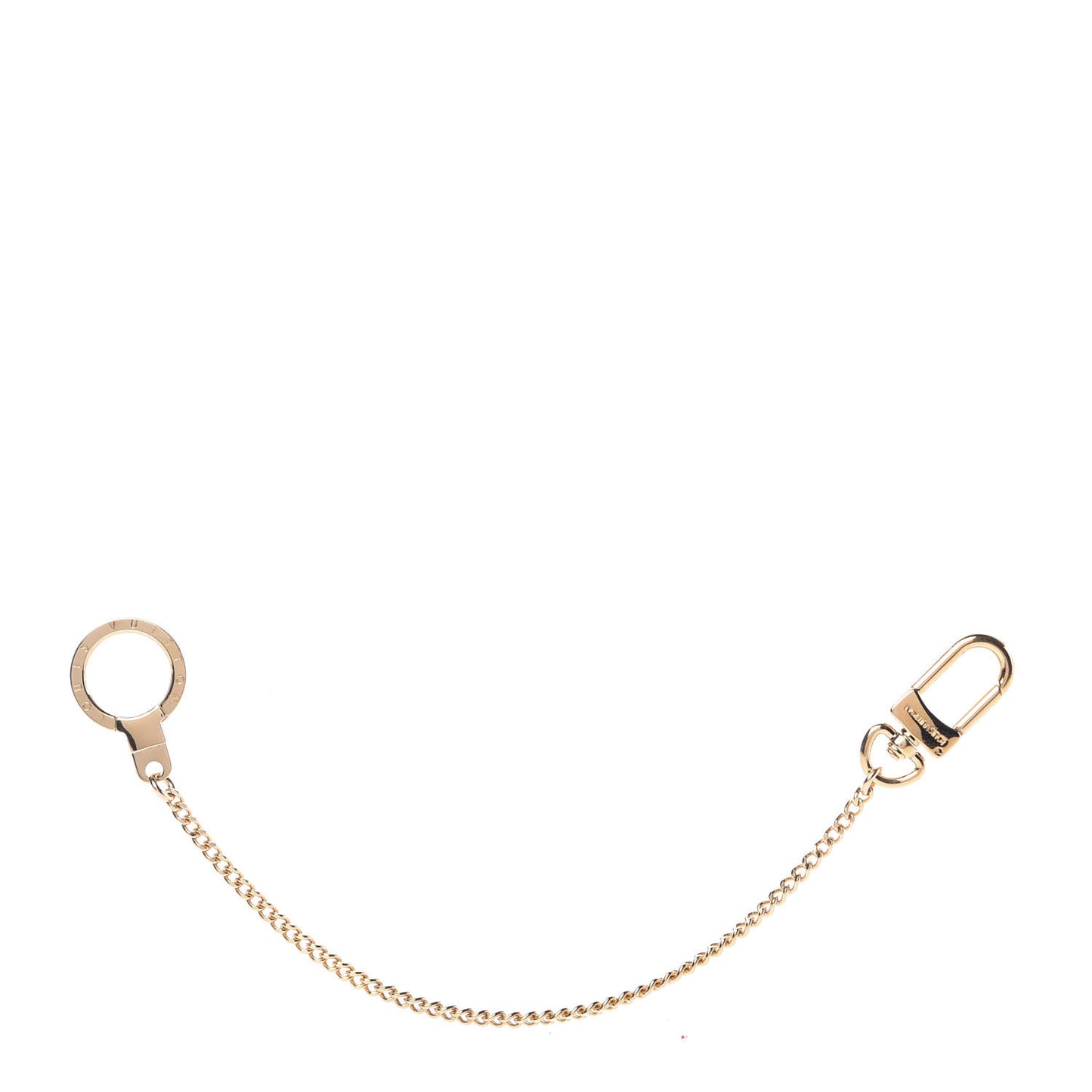 Metal Pochette Extender Key Ring Chain Gold