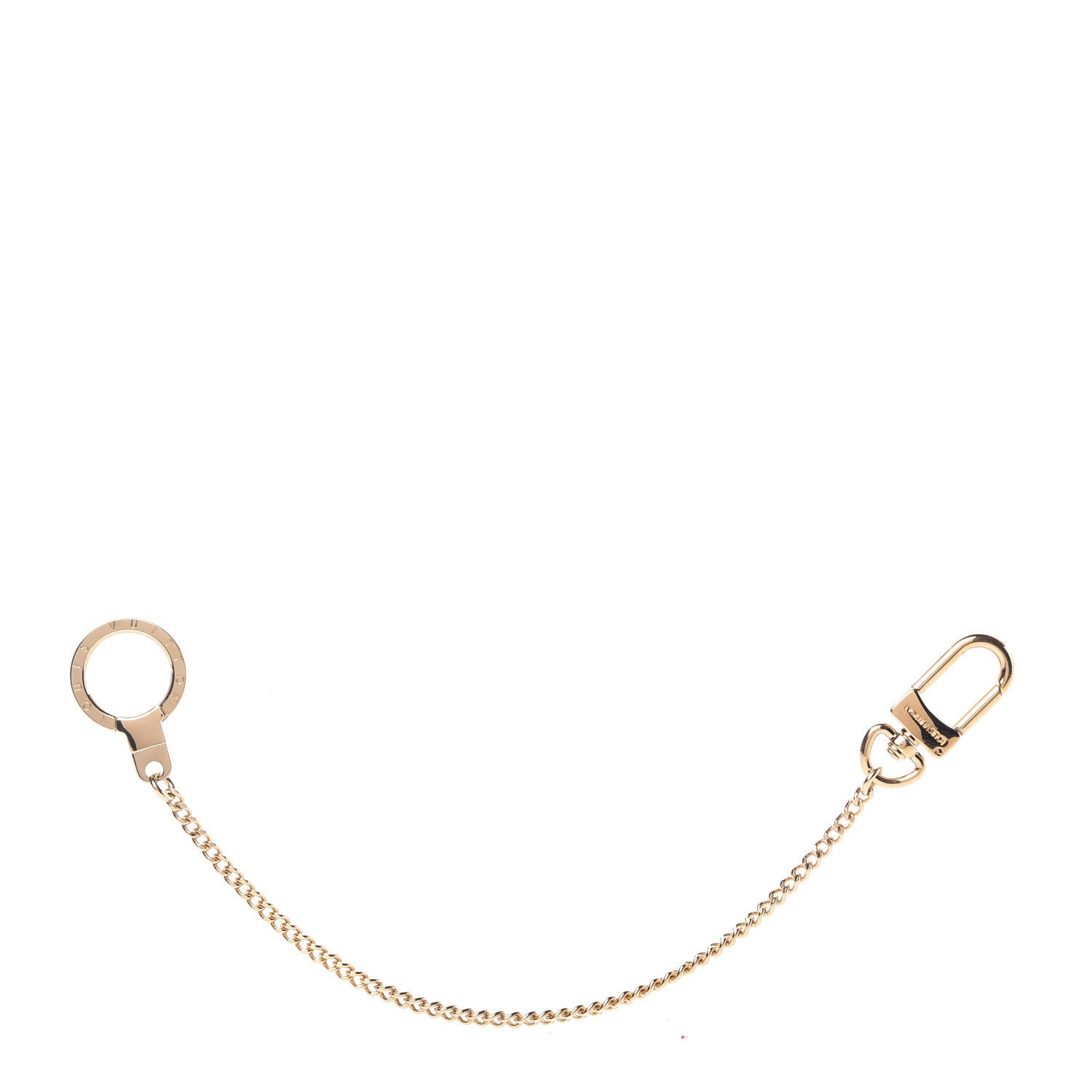 Louis Vuitton Metal Pochette Extender Key Ring Chain Gold 1 of 5