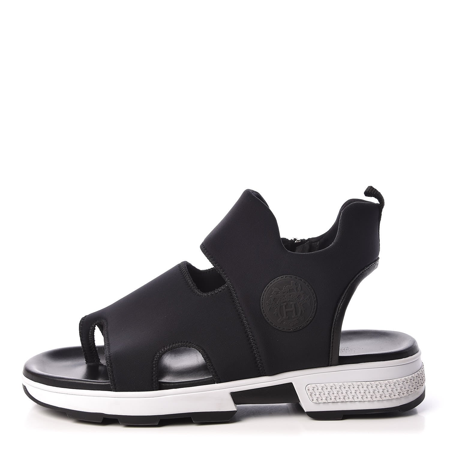 Hermes Neoprene Mens Sandals 43 Black 1 of 8