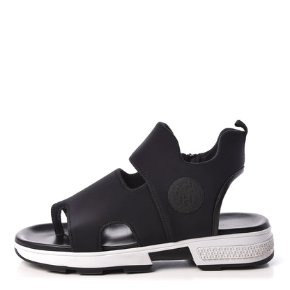 Hermes Neoprene Mens Sandals 43 Black 1 of 8