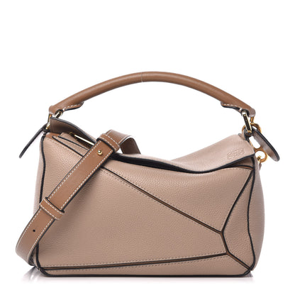 Loewe Grained Calfskin Small Puzzle Bag Sand Mink 1 of 9