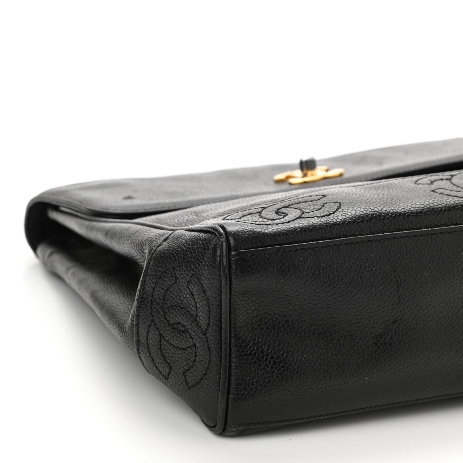 Chanel Caviar Flap Shoulder Bag Black 9 of 10