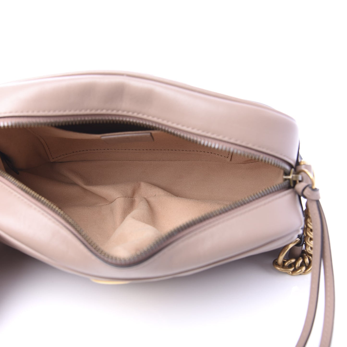 Calfskin Matelasse Small GG Marmont Chain Shoulder Bag Porcelain Rose