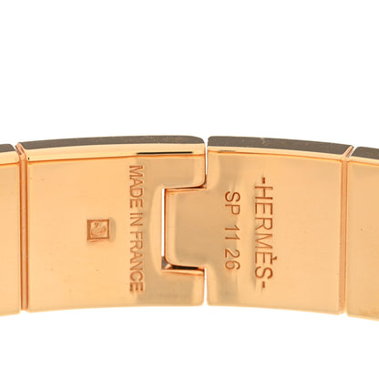 Hermes Enamel Charniere Uni Narrow Hinged Bracelet M Black 4 of 5