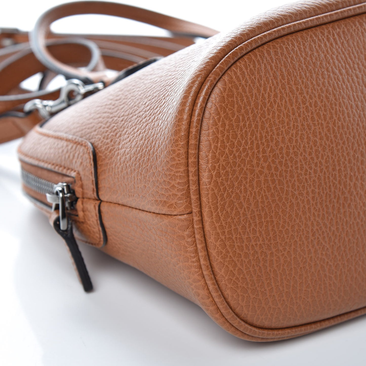 Dollar Calfskin Mini Dome Bag Saffron