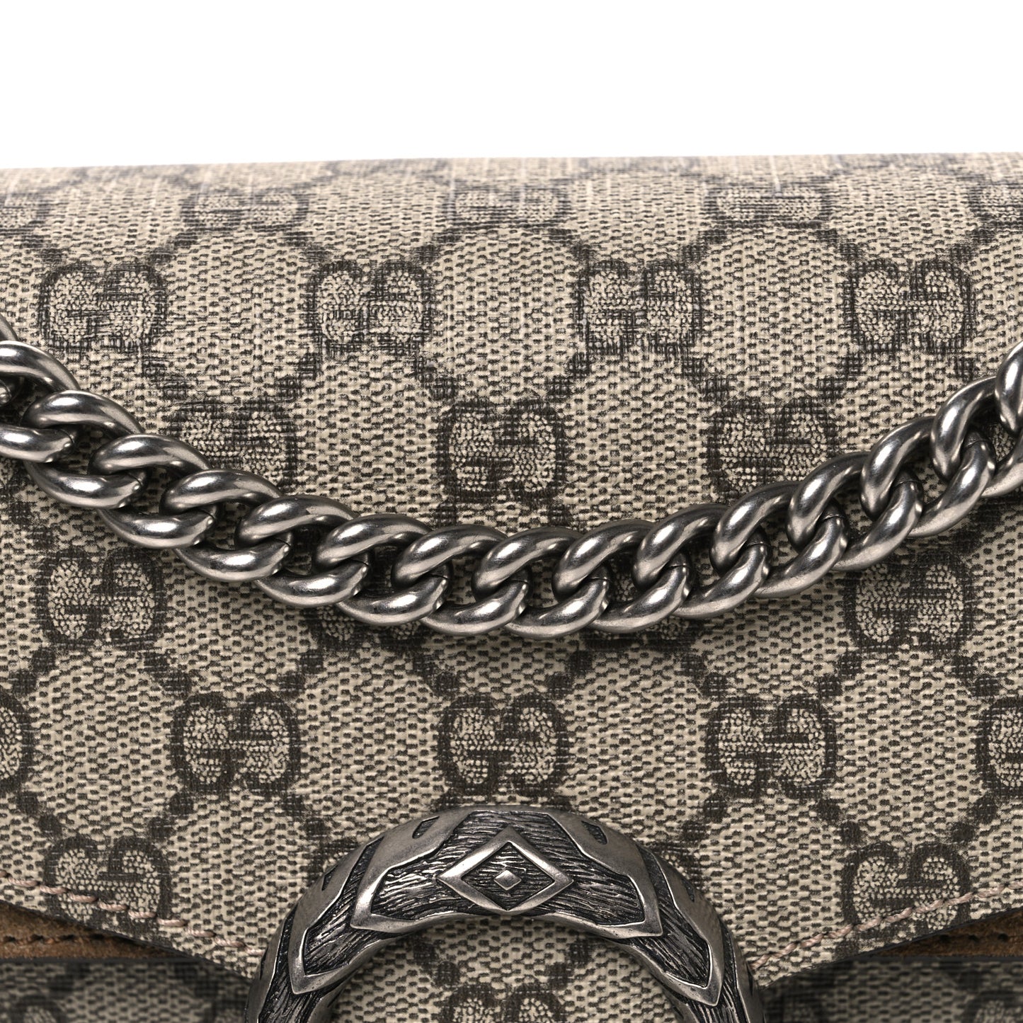 GG Supreme Monogram Small Dionysus Shoulder Bag Taupe