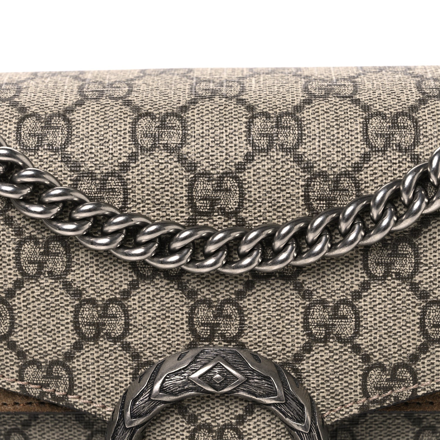 Gucci GG Supreme Monogram Small Dionysus Shoulder Bag Taupe 7 of 10
