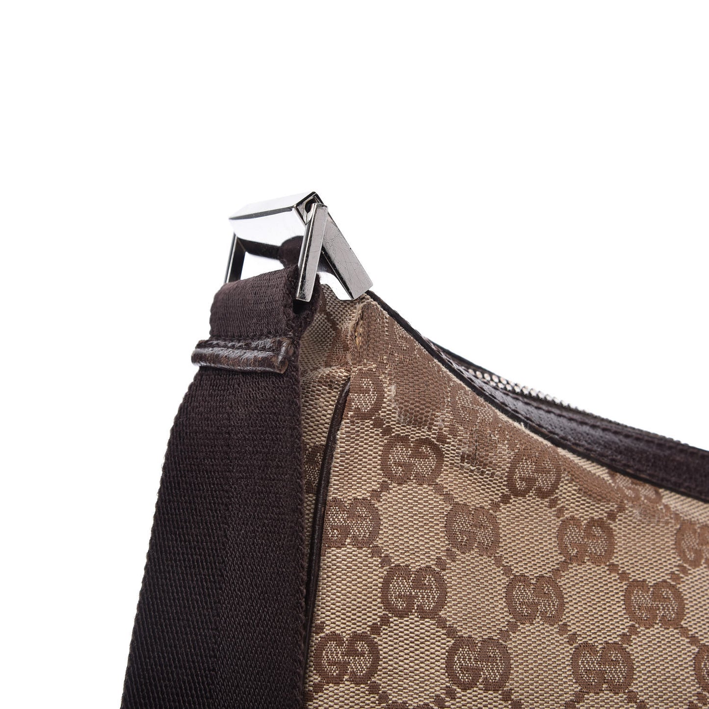 Monogram Medium Half Moon Hobo Dark Brown