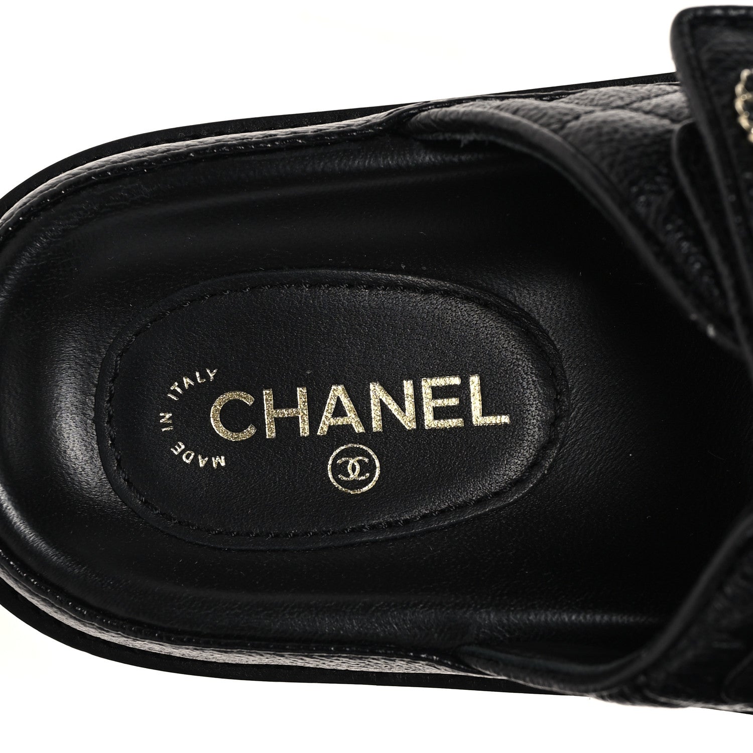 Chanel Grained Calfskin Velcro Dad Sandals 35 Black 8 of 11