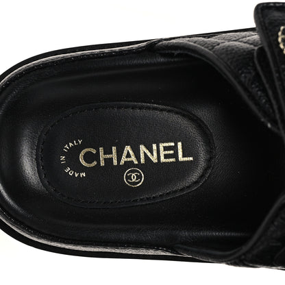 Chanel Grained Calfskin Velcro Dad Sandals 35 Black 8 of 11