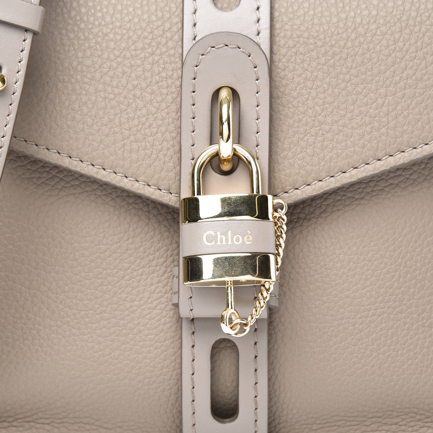 Chloe Shiny Grained Calfskin Small Aby Day Shoulder Bag Motty Grey 9 of 9