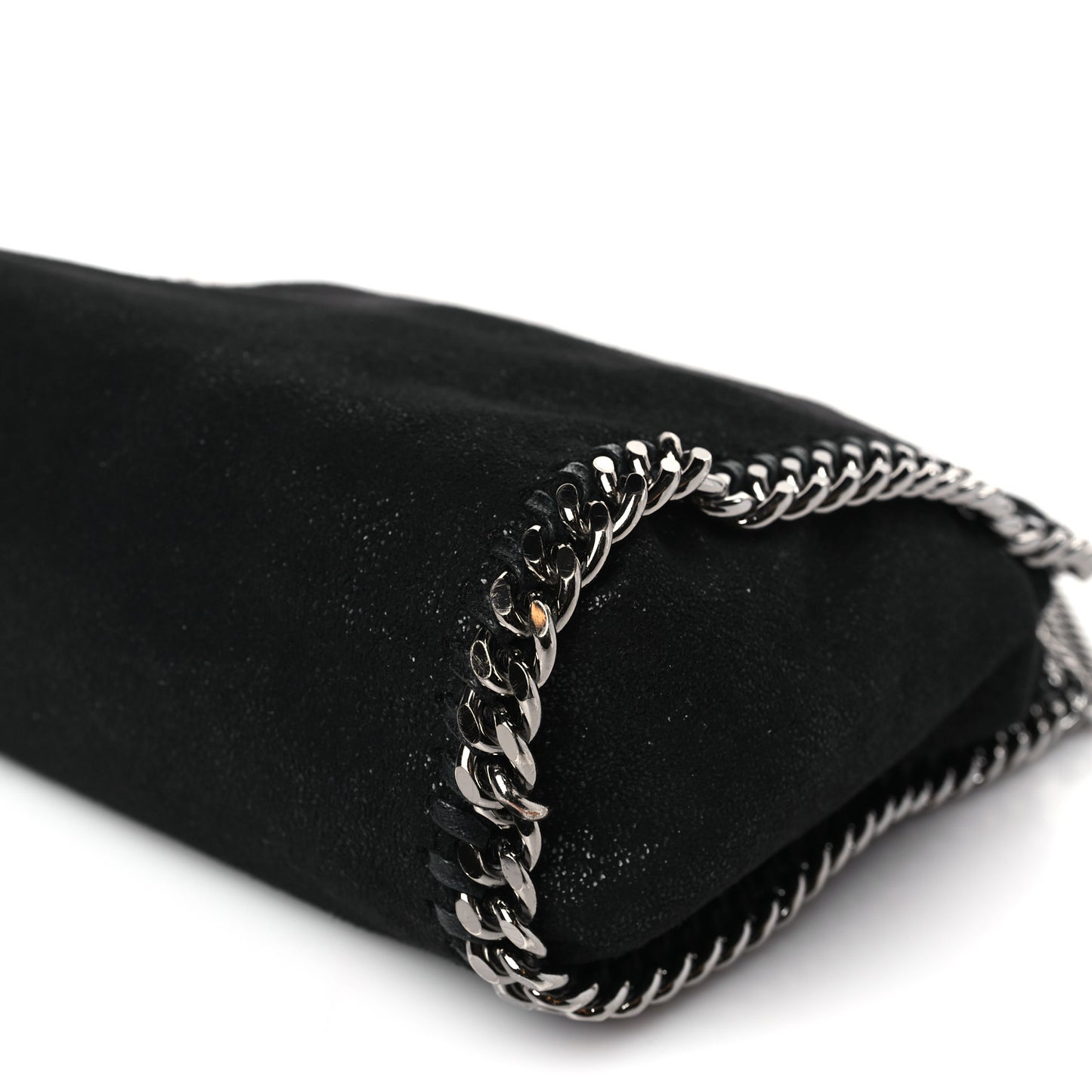 Shaggy Deer Mini Falabella Fold Over Tote Black