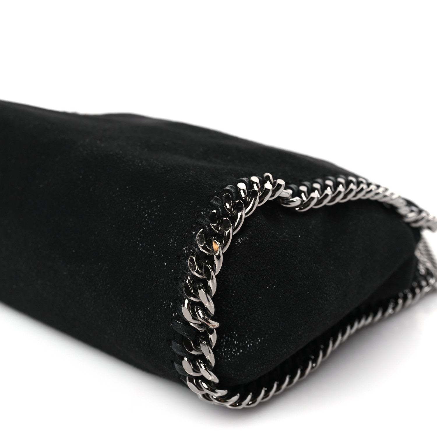 Stella McCartney Shaggy Deer Mini Falabella Fold Over Tote Black 8 of 8