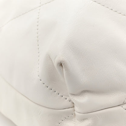 Chanel Shiny Calfskin Quilted Small Chanel 22 White 12 of 13
