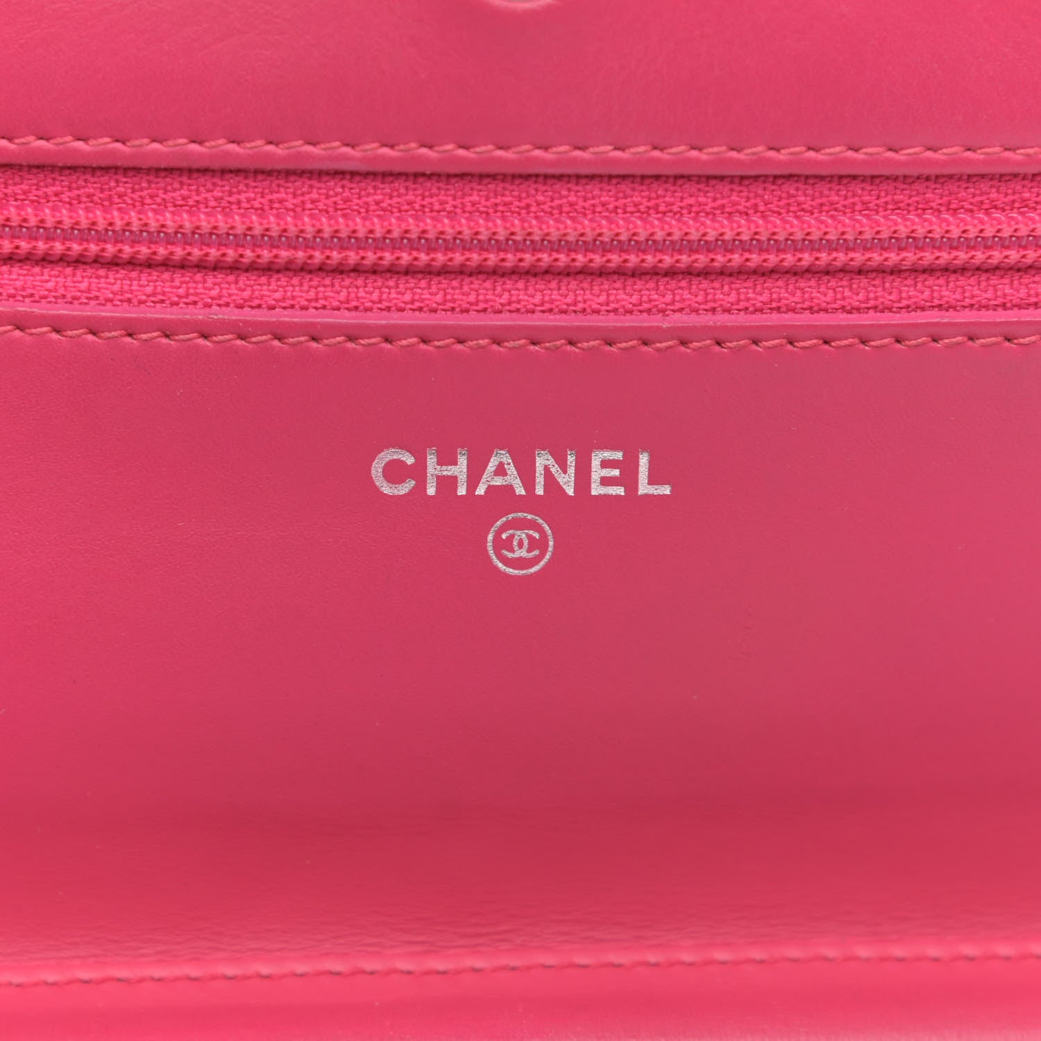 Chanel Patent Calfskin Quilted Wallet On Chain WOC Pink 6 of 12