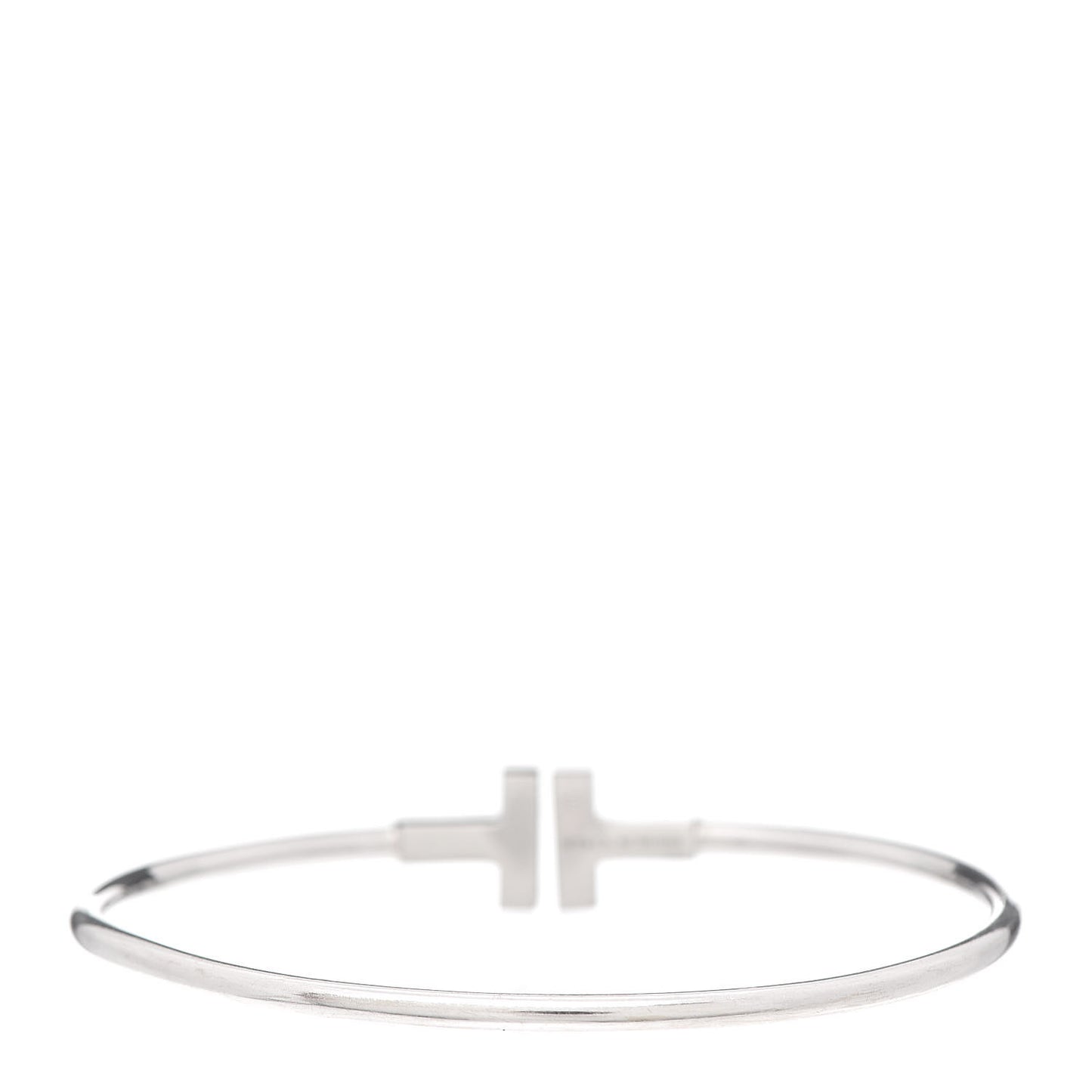 18K White Gold T Wire Bracelet
