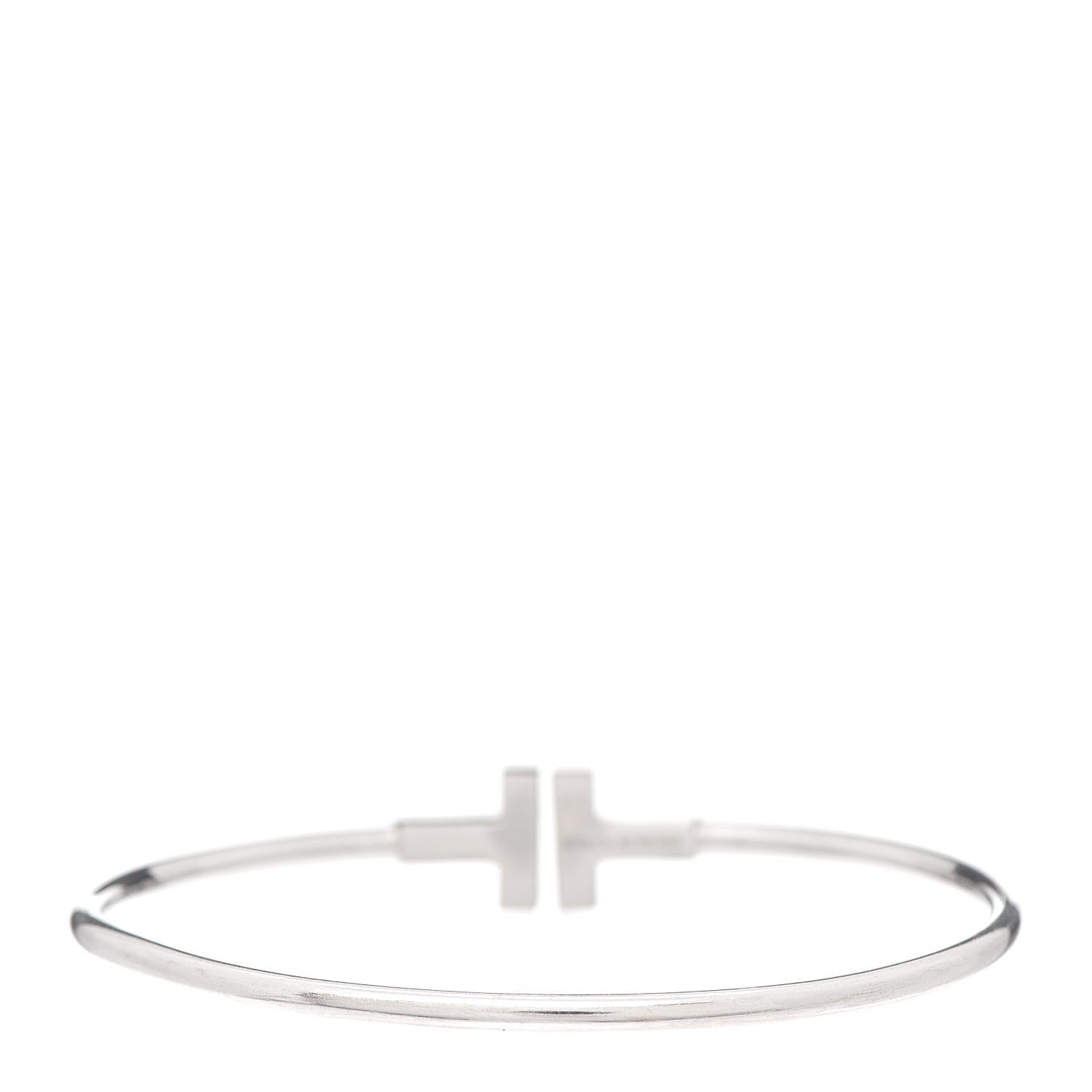 Tiffany 18K White Gold T Wire Bracelet 3 of 5