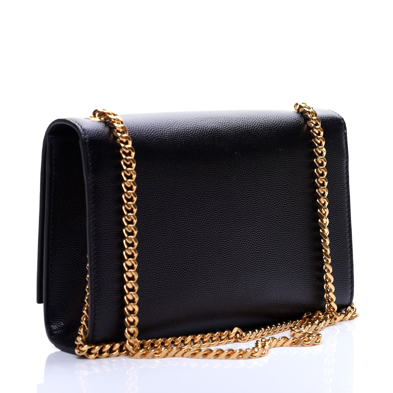Saint Laurent Grain De Poudre Small Monogram Kate Satchel Black 3 of 10