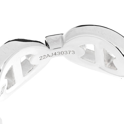Hermes Sterling Silver PM Chaine d'Ancre Enchainee Band Ring 55 7.25 7 of 9