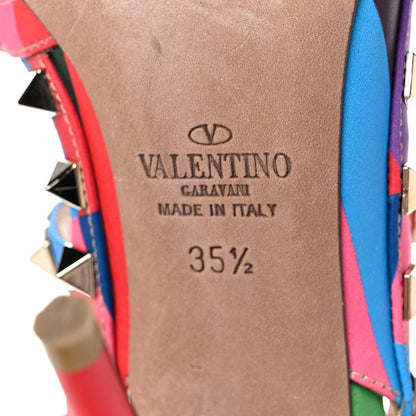 Valentino Garavani Calfskin 1973 Rockstud Ankle Strap 100mm Pumps 35.5 Multicolor 10 of 12