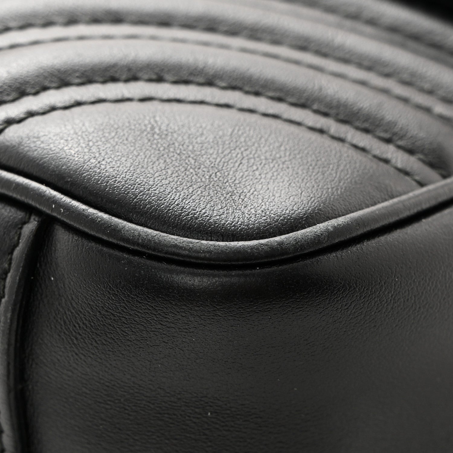 Gucci Calfskin Matelasse Small GG Marmont Shoulder Bag Black 12 of 15