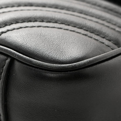Gucci Calfskin Matelasse Small GG Marmont Shoulder Bag Black 12 of 15
