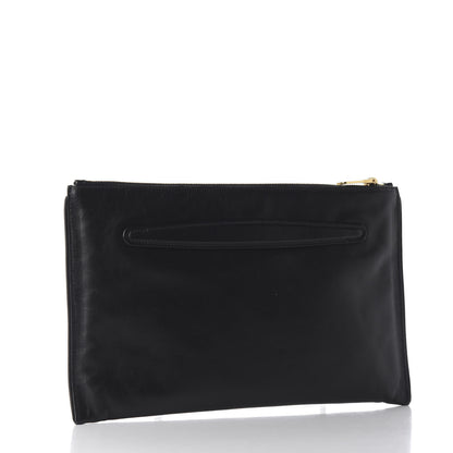 Miu Miu Soft Calf Studded Zip Pouch Black 2 of 9