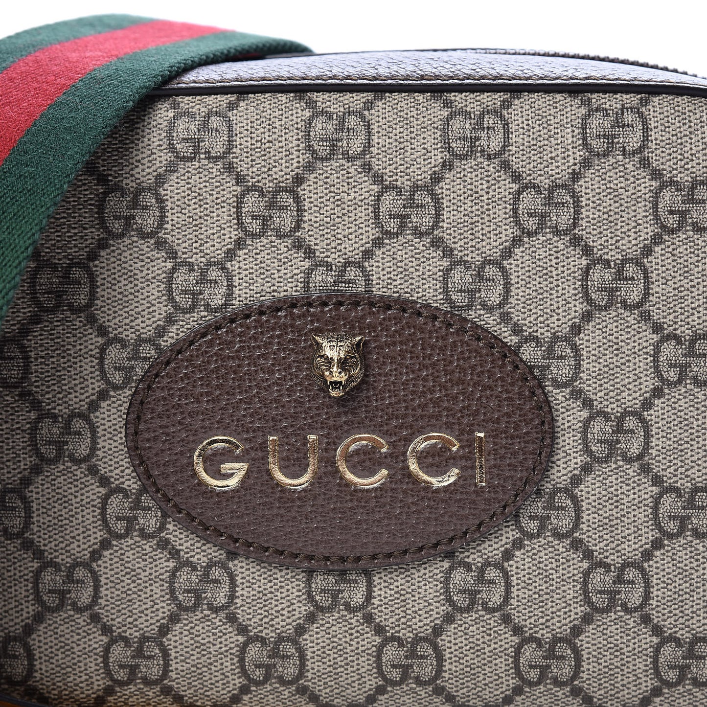 GG Supreme Monogram Web Neo Vintage Shoulder Bag Beige New Acero Crop