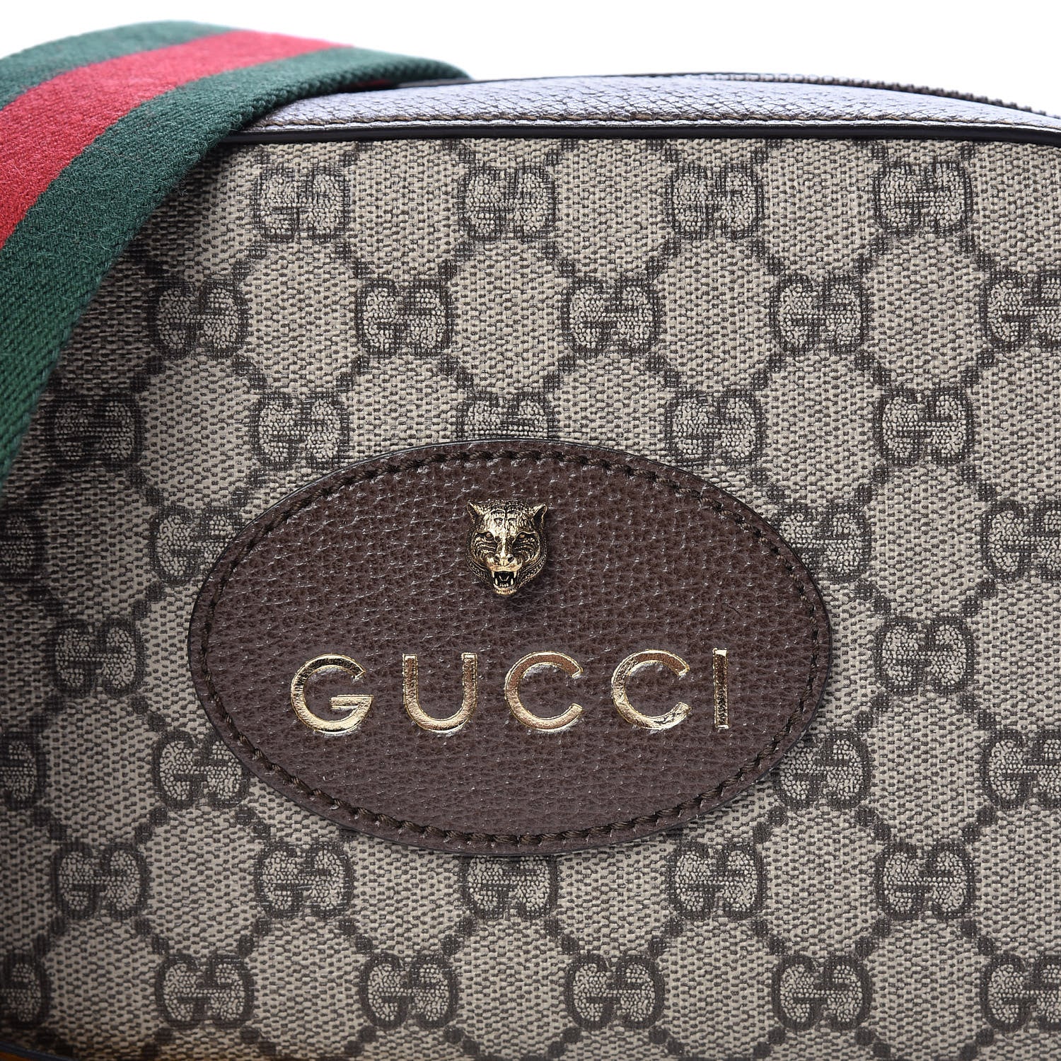 Gucci GG Supreme Monogram Web Neo Vintage Shoulder Bag Beige New Acero Crop 10 of 10