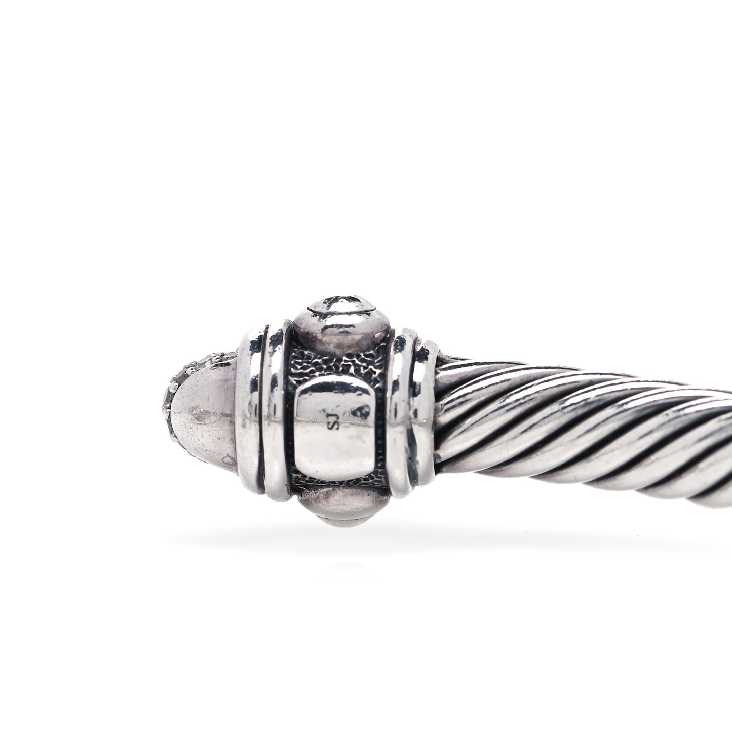 Sterling Silver Diamond 5mm Cable Renaissance Bracelet