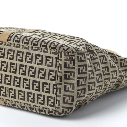 Fendi Zucchino Vitello Tote Mogano Panna 6 of 11