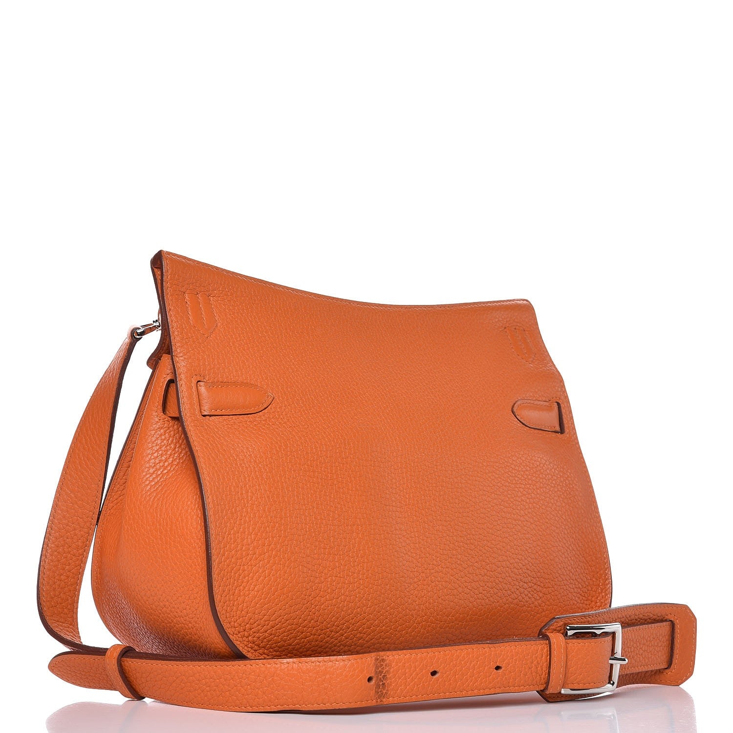 Hermes Taurillon Clemence Jypsiere 28 Orange 3 of 14