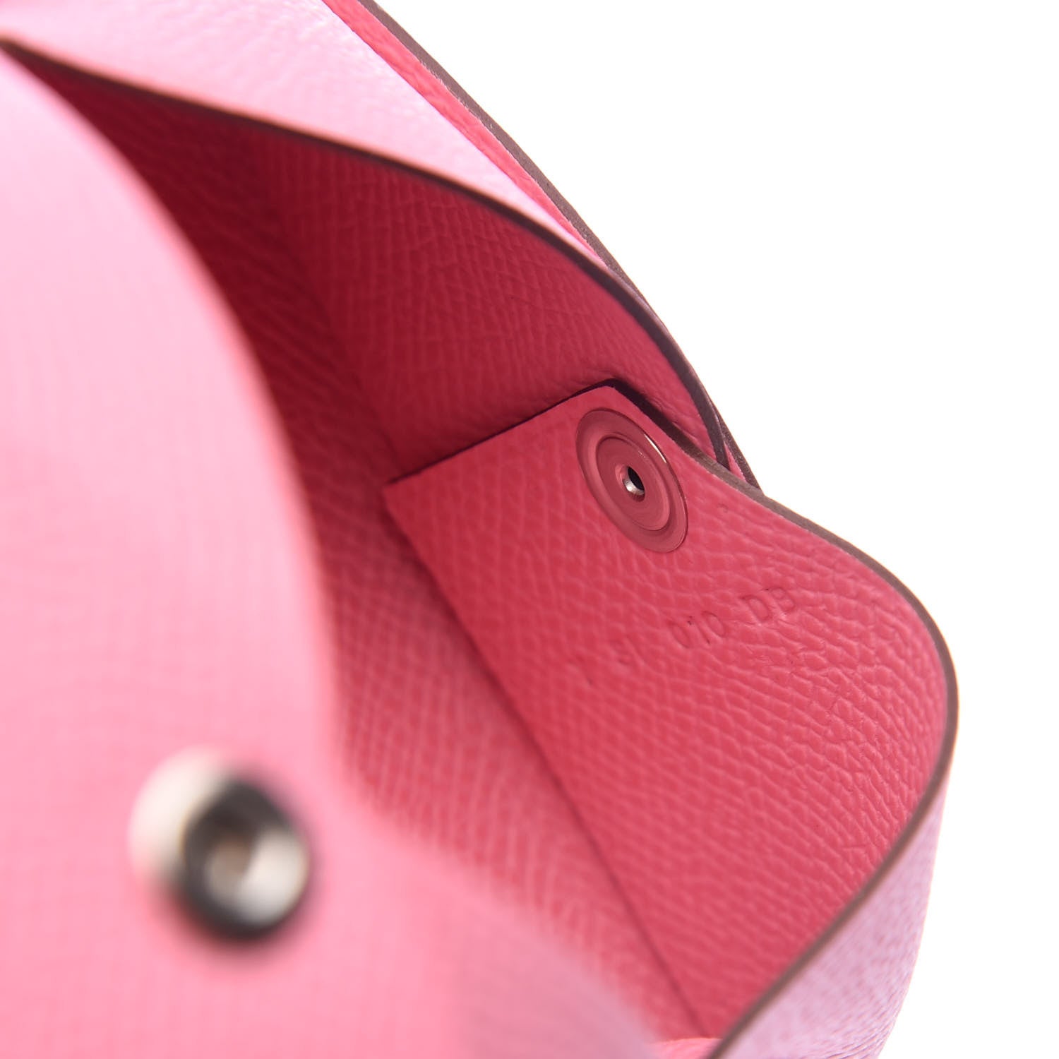Hermes Epsom Calvi Card Case Rose Azalee 7 of 7