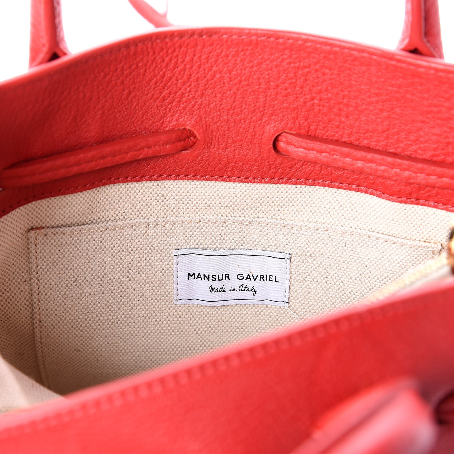 Mansur Gavriel Calfskin Mini Sun Bag Red 7 of 11