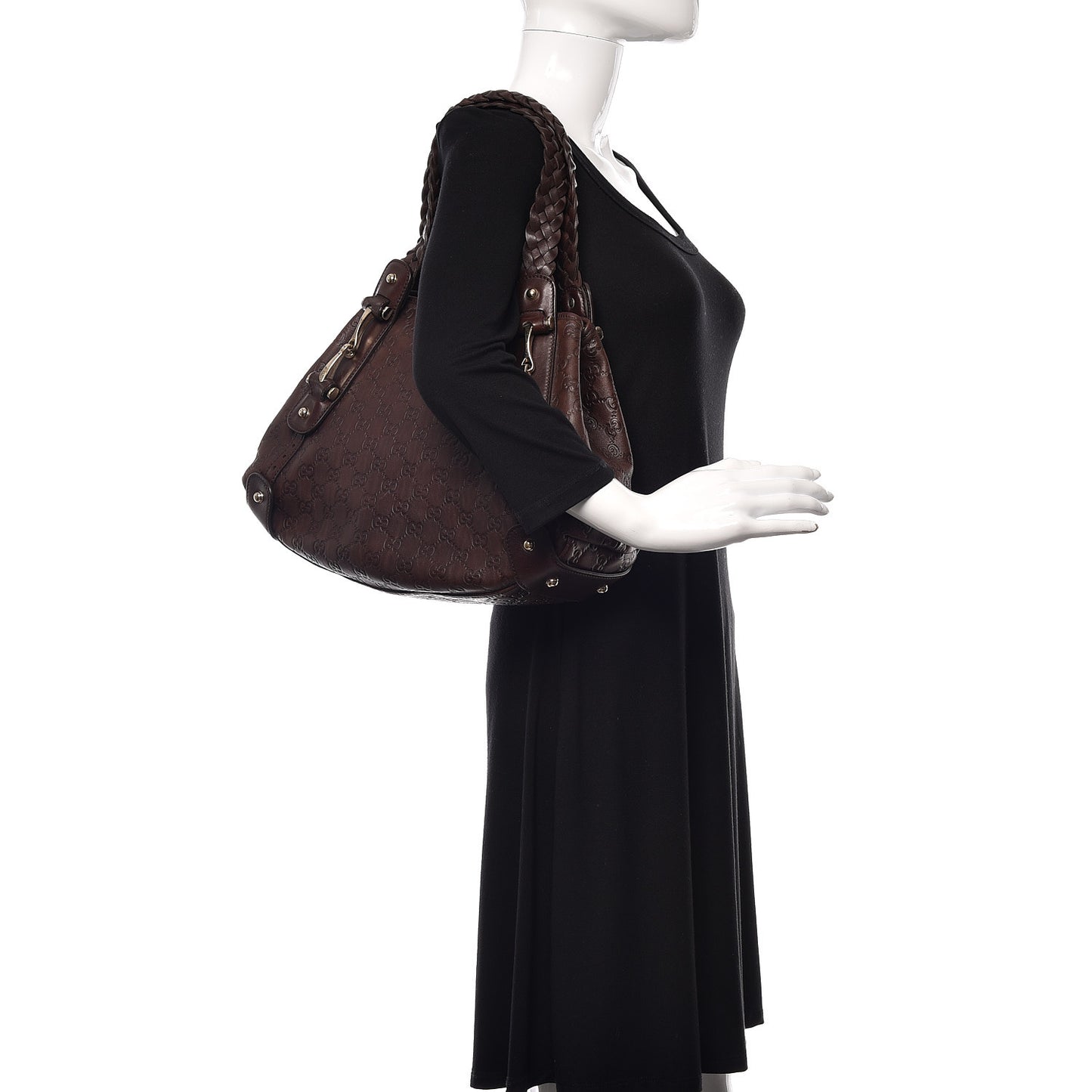 Guccissima Small Pelham Shoulder Bag Chocolate