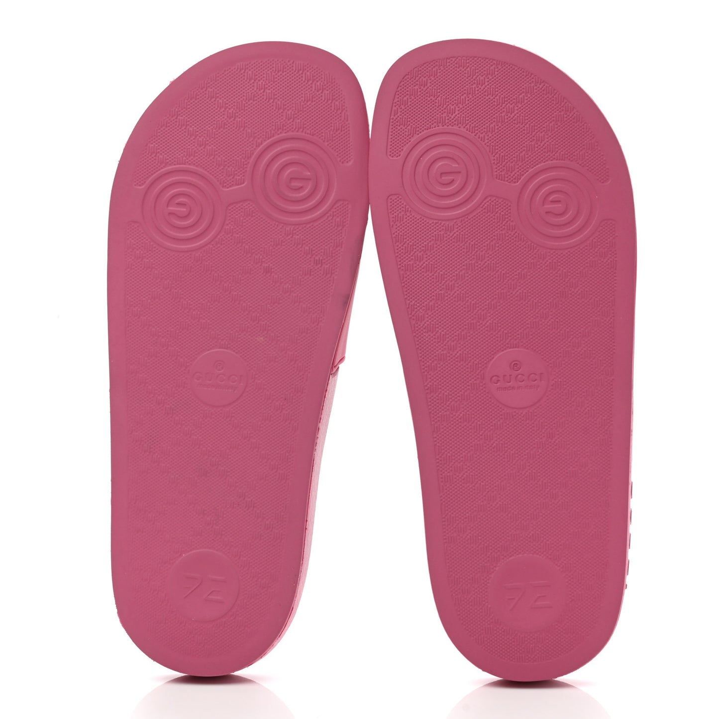 Rubber Womens Logo Slide Sandals 36 Fuchsia