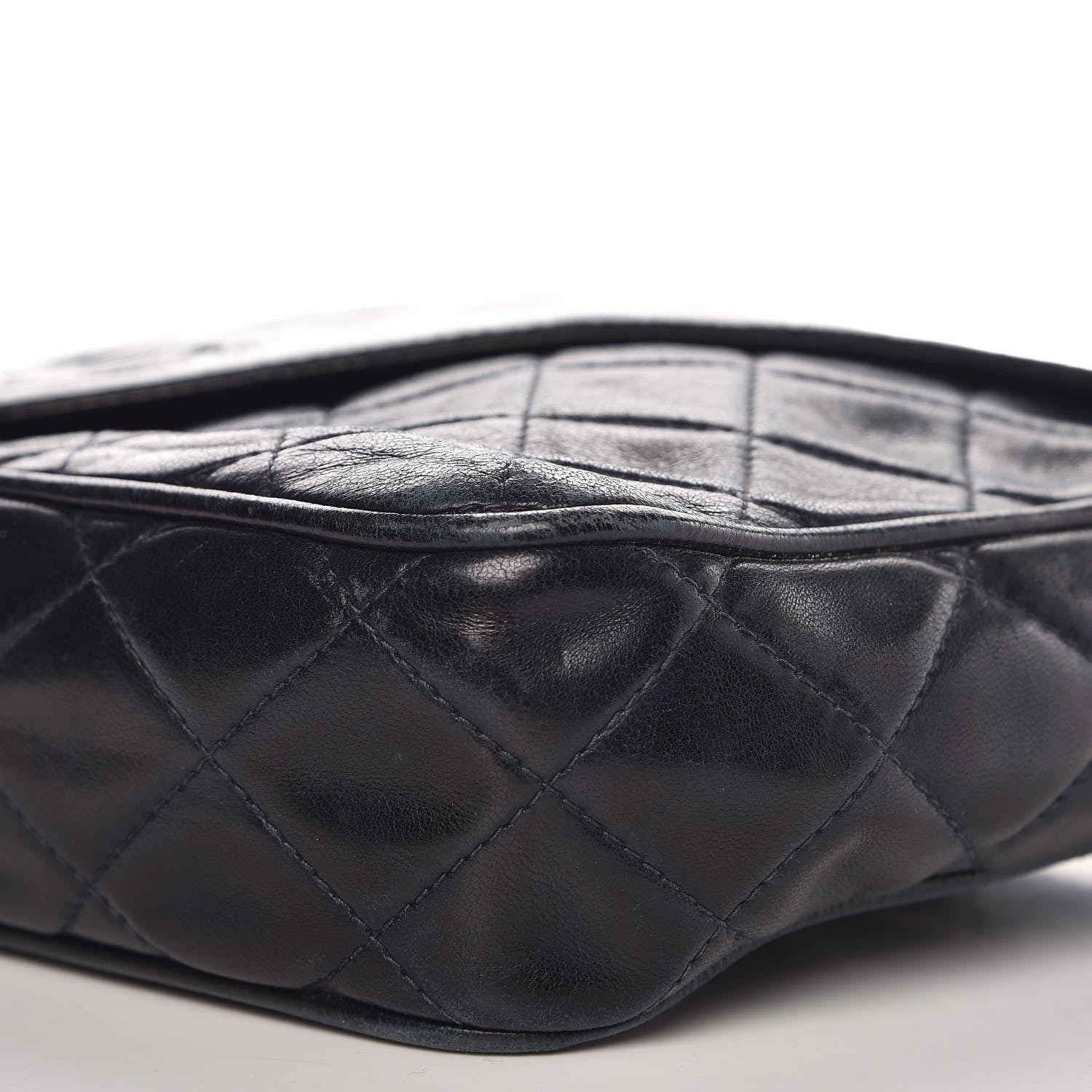 Chanel Lambskin Quilted CC Tassel Camera Case Blue 10 of 14