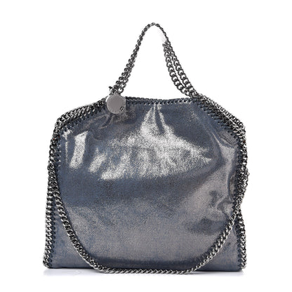 Stella McCartney Metallic Shaggy Deer Falabella Fold Over Tote Blue Lagoon 1 of 7