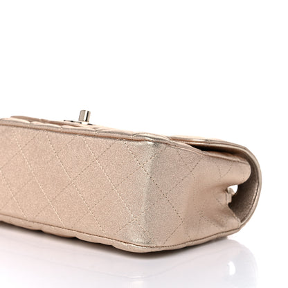 Chanel Metallic Lambskin Quilted Mini Rectangular Flap Gold 8 of 9