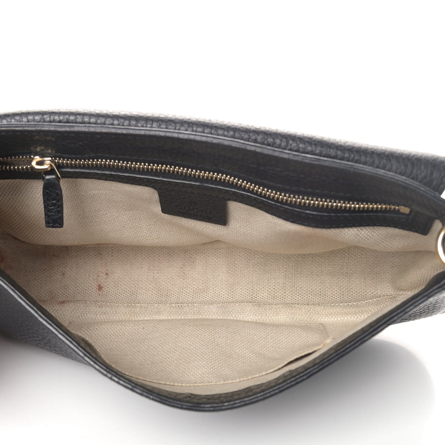 Pebbled Calfskin Medium Soho Flap Crossbody Black