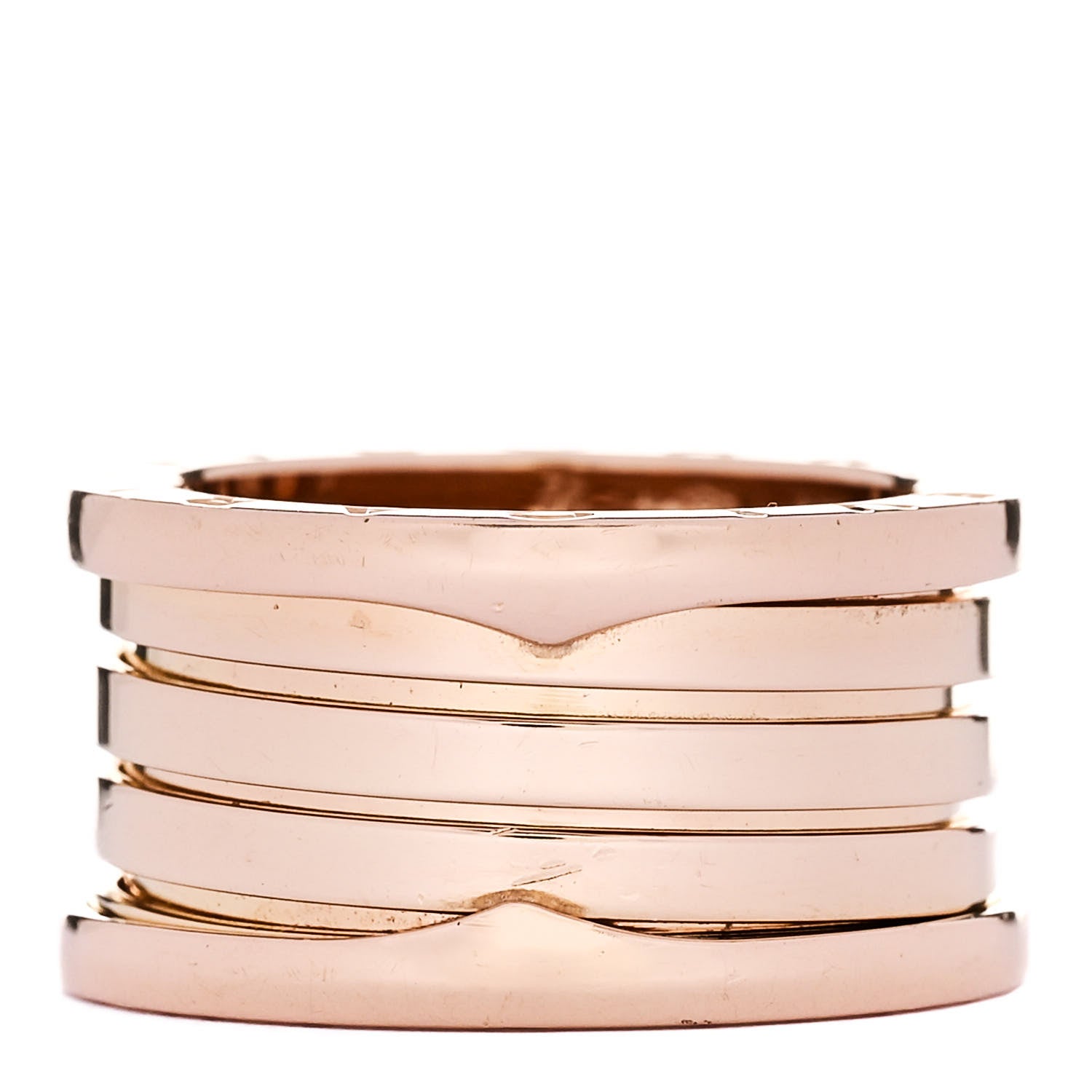 Bulgari 18K Rose Gold B.Zero1 Four-Band Ring 55 7.25 1 of 5