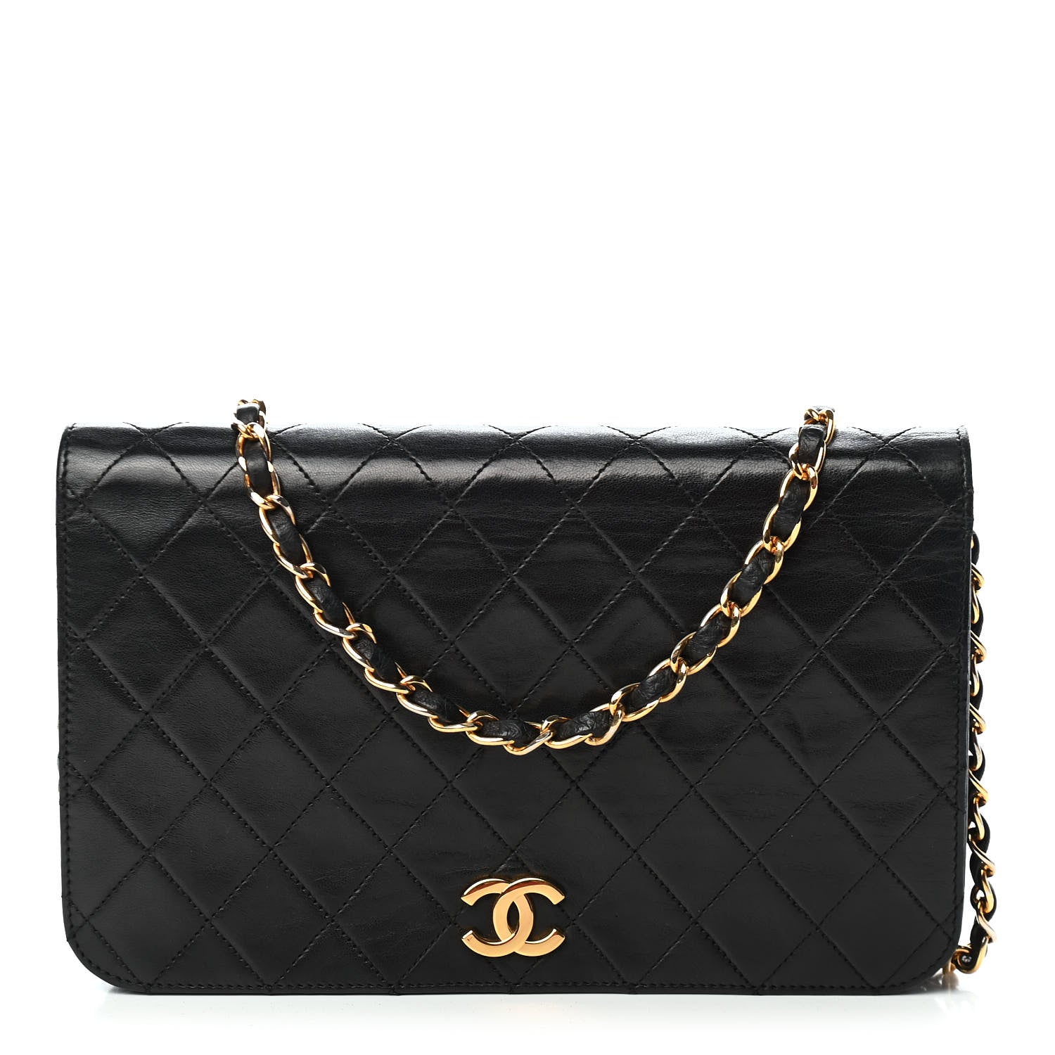 Chanel Lambskin Quilted Small Single Flap Black 1 of 12