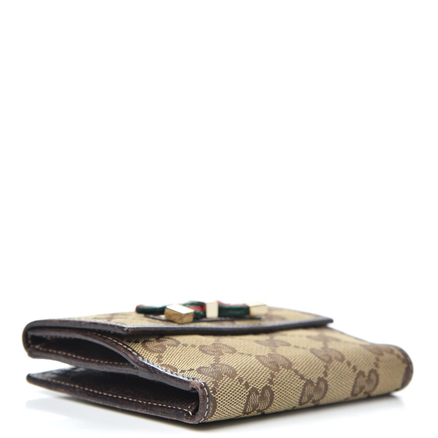 Gucci Monogram Princy Compact French Flap Wallet Brown 4 of 12