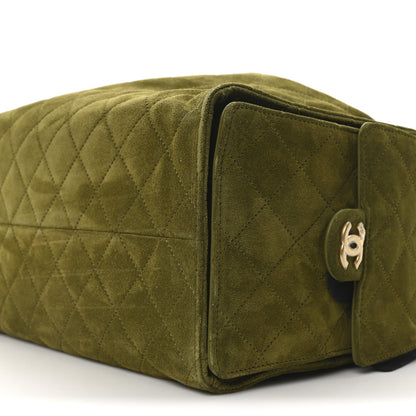 Chanel Suede Quilted Medium Chanel 25 Handbag Khaki 11 of 11